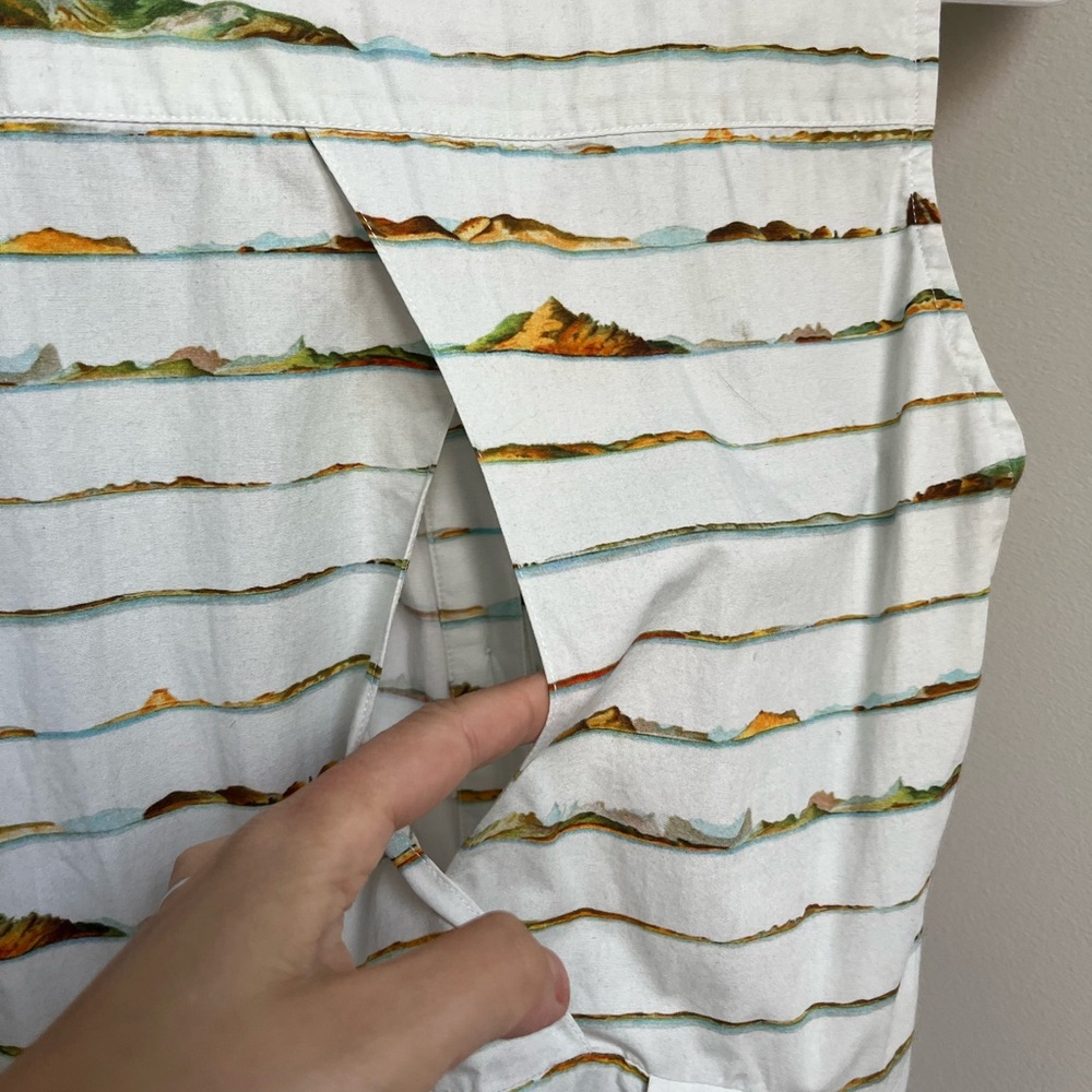 Samantha Pleet mountain print mini Dress from 2014 cut out collar vintage sezane - Picture 9 of 10